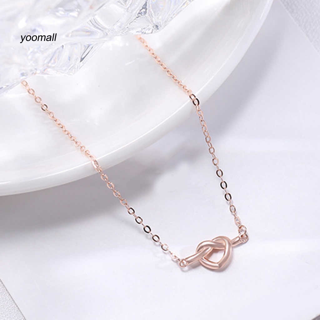 Vòng cổ Choker Mặt Trái Tim Thắt Nút Đơn Giản Sáng Tạo