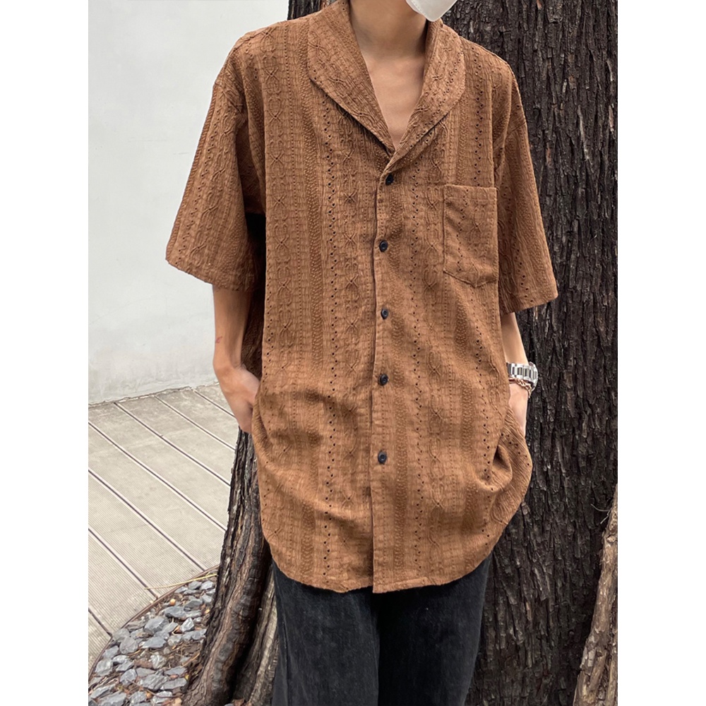 Áo Sơ Mi Tay Ngắn 14gsl Phong Cách Retro Nhật Bản Thời Trang Mùa Hè Cho Nam Và Nữ