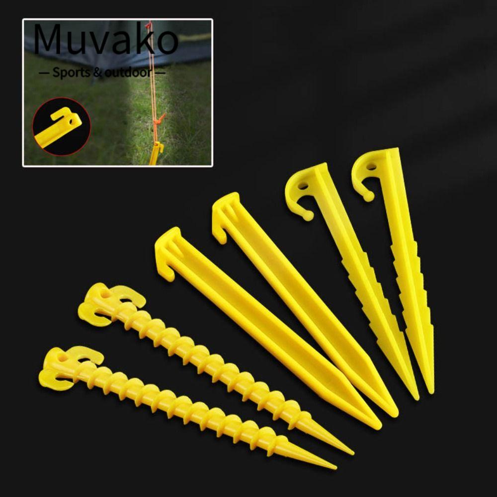 MUVAKO 5 / 10 Cọc Nhựa Dựng Lều Cắm Trại Chất Lượng Cao