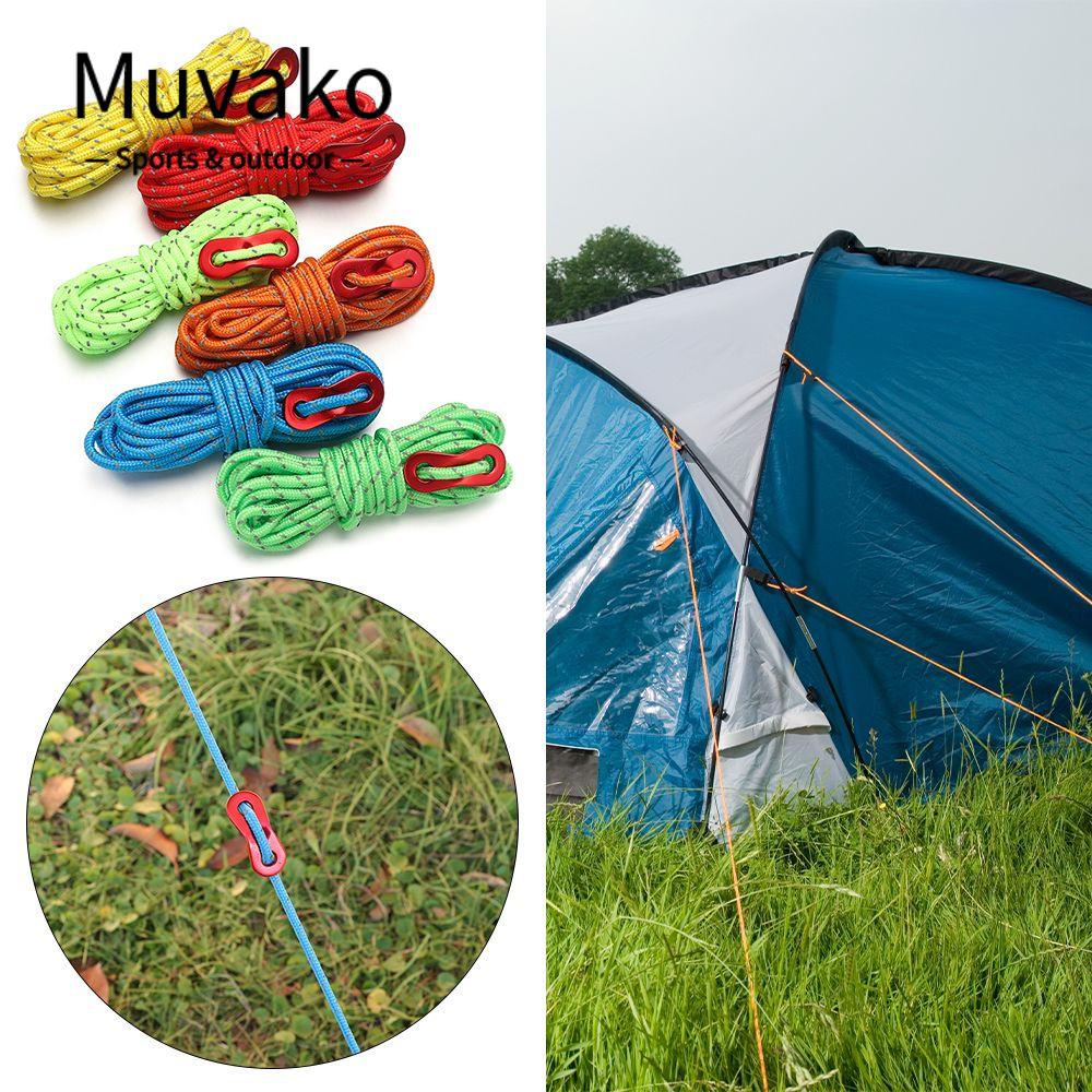 MUVAKO Dây Thừng Phản Quang Nhiều Màu Sắc 4mm 13ft Đa Dụng Cho Hoạt Động Ngoài Trời