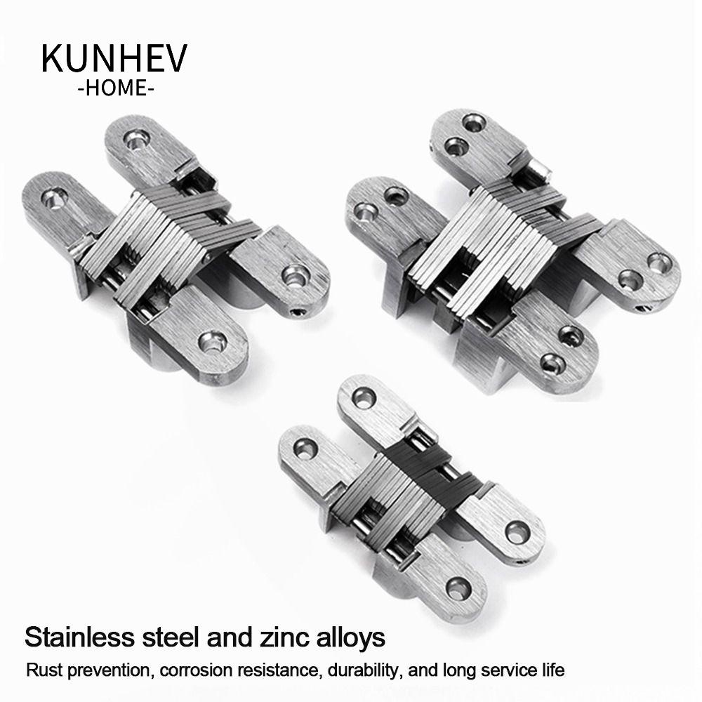 KUNHEV Set 2 Bản Lề Cửa Sổ / Đồ Nội Thất Ẩn Gấp Gọn Vô Hình