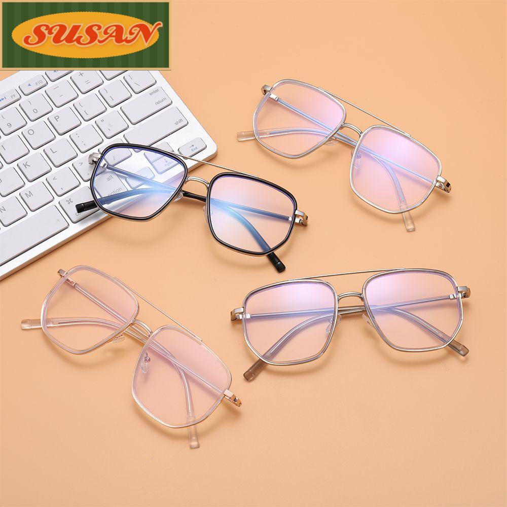 Kính Đọc Sách Gọng Kép Đa Giác Phong Cách Retro