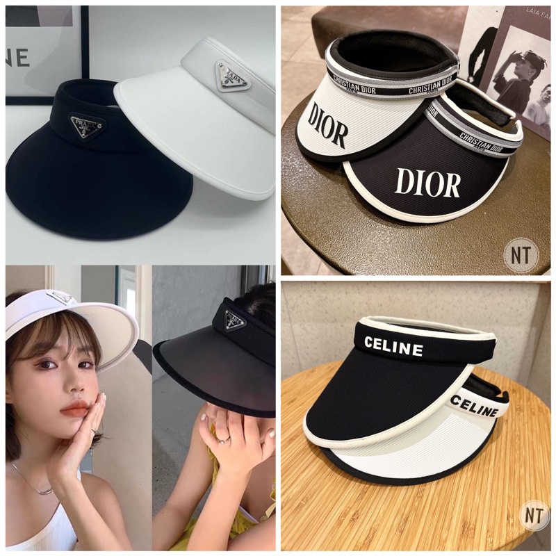 Mũ hở chóp PRD, CL, CN, BL chống nắng hot hít, thiết kế thời trang, vành rộng, hàng Quảng Châu cao cấp MS001