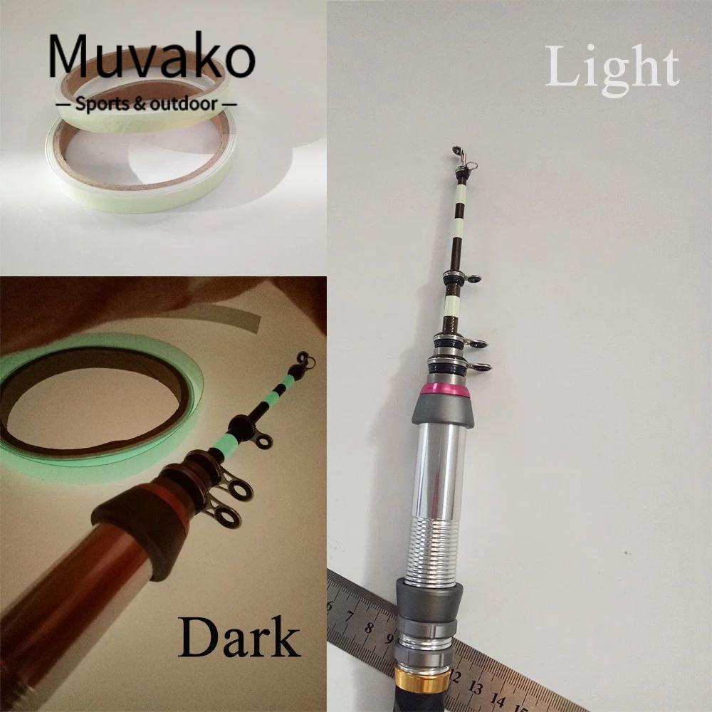 MUVAKO Miếng Dán Bảo Vệ Cần Câu Cá 3m Dạ Quang 1cm 1.2cm 1.5cm