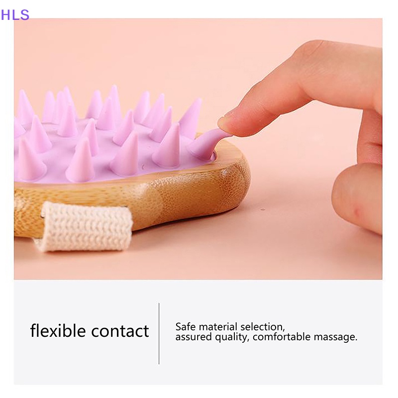 Bàn Chải Massage Da Đầu Cầm Tay Hình Tròn Tiện Dụng