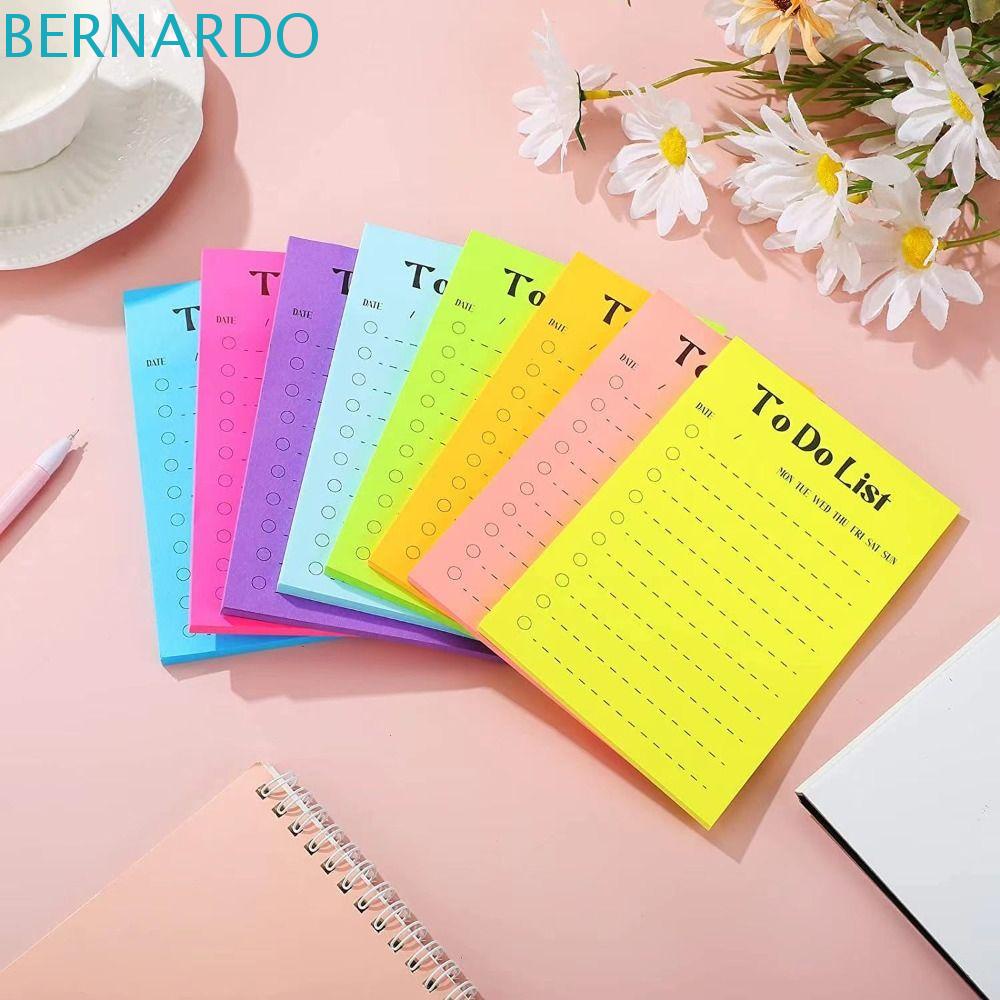 BERNARDO Sổ Ghi Chú 8 Màu Sắc Dùng Lên Kế Hoạch Hàng Ngày Tiện Dụng