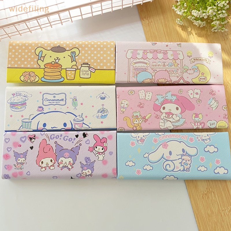 Hộp Đựng Mắt Kính Gấp Gọn Họa Tiết Hoạt Hình Sanrio Kitty Melody Kuromi Cinnamoroll