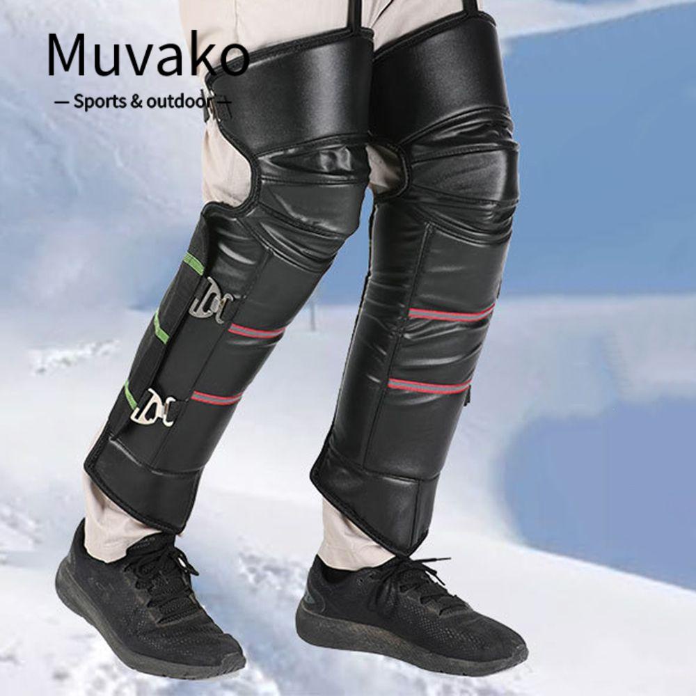 MUVAKO Băng Quấn Đầu Gối Giữ Ấm Chân Vào Mùa Đông Kèm Dải Phản Quang