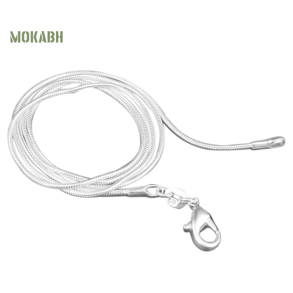 Vòng cổ Đồng Mạ Bạc Hình Xương Rắn Thời Trang Cho Nữ