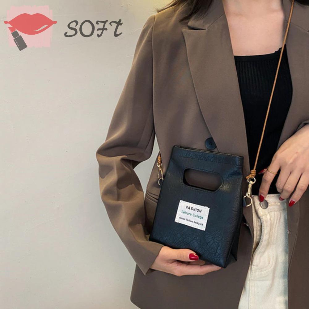 SOFTNESS Túi Đeo Chéo Thiết Kế Đơn Giản Thời Trang Cho Nữ