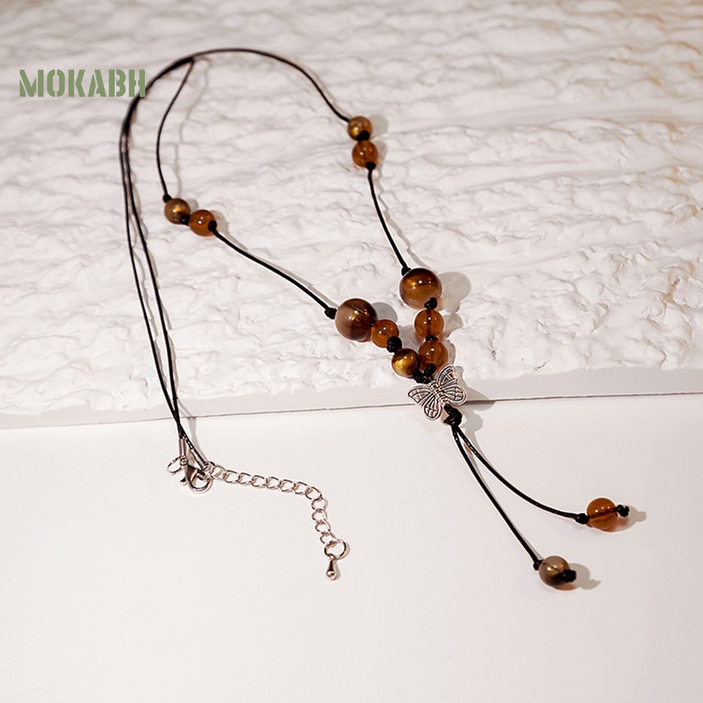 Vòng cổ Dáng Dài Mặt Hình Bướm Phong Cách Trung Hoa Cổ Điển Cho Nữ