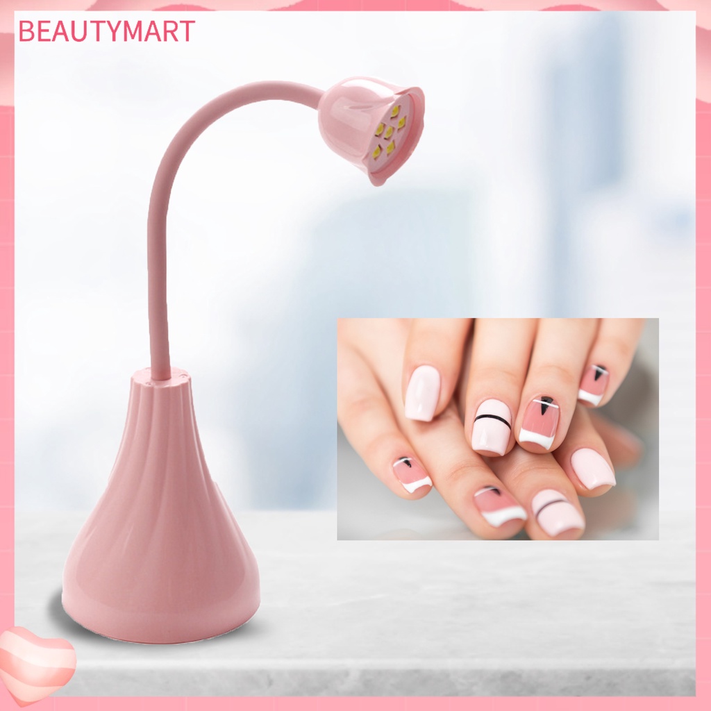 Đèn Sấy Khô Móng Tay Nhanh Chóng Nhẹ Nhàng Hình Lọ Hoa Mini Không Dây Cho Nữ