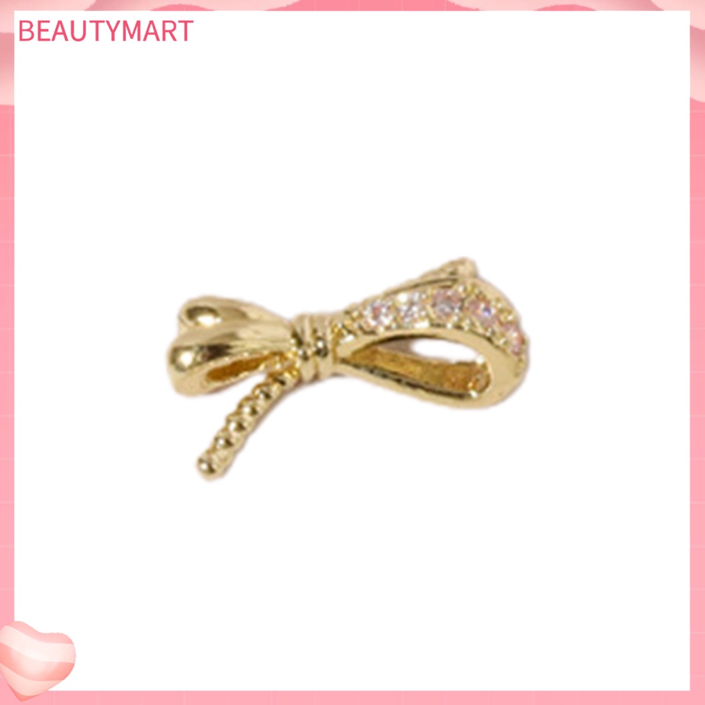 Phụ Kiện Đính Đá Zircon Hình Nơ Siêu Sáng Bóng Trang Trí Móng Tay DIY