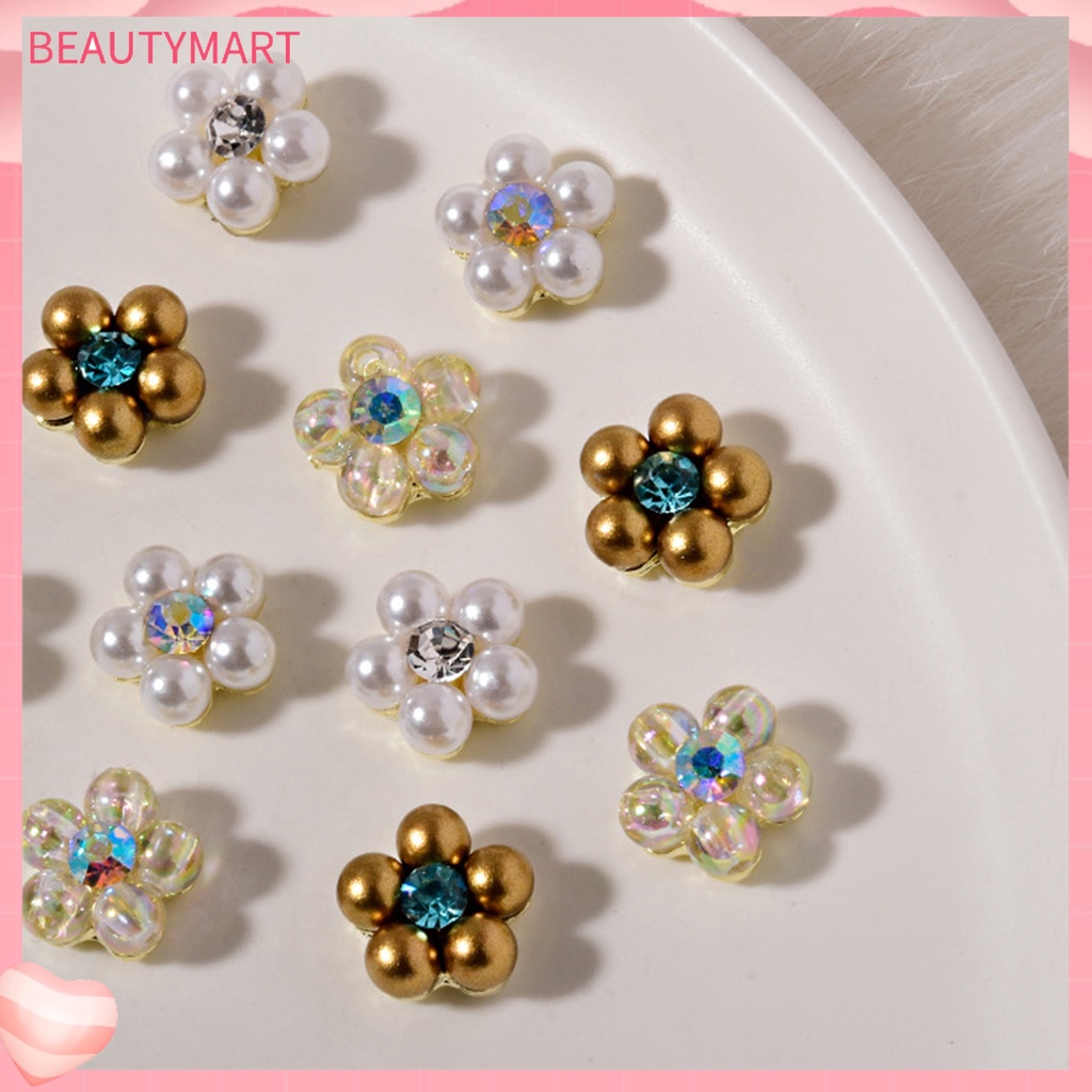 Set 5 Phụ Kiện Trang Trí Móng Tay 3D Bằng Hợp Kim Chống Rỉ Sét Cho Nữ