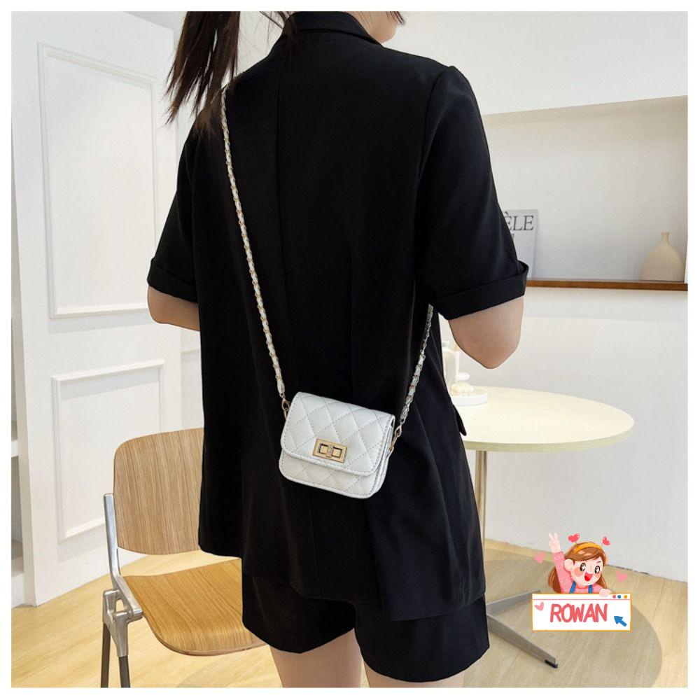 Túi Đeo Chéo Hình Vuông Nhỏ Màu Trơn Họa Tiết Kẻ Sọc Thời Trang Cho Nữ