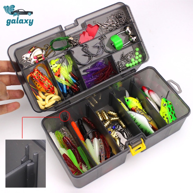 Galaxy Hộp 168 Mồi Giả Câu Cá Bằng Nhựa Trong Suốt