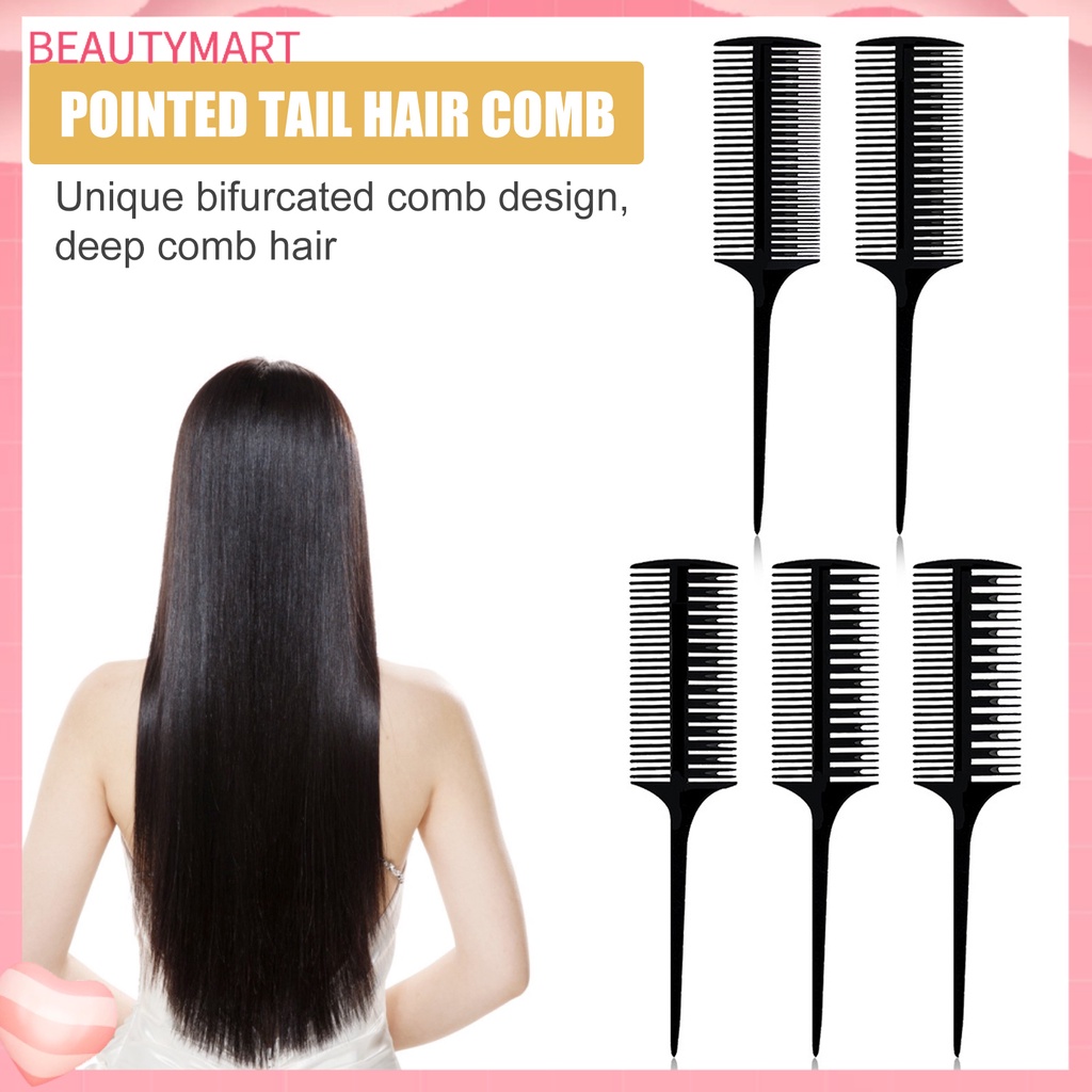 Lược Chải Tóc Hai Đầu Bằng Nhựa ABS Chịu Nhiệt Thiết Kế Răng Thưa Tiện Dụng