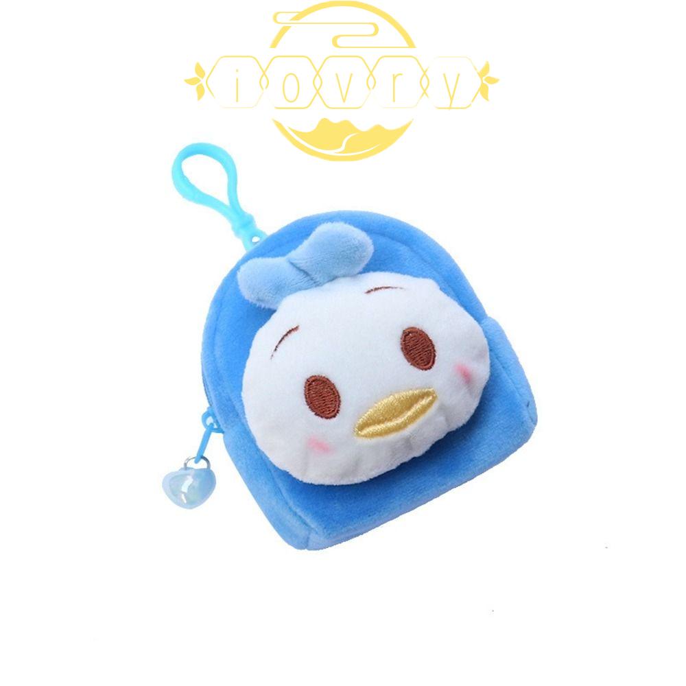 IVORY Ví Đựng Tiền Xu Mini Có Khóa Kéo Họa Tiết Hoạt Hình Dễ Thương