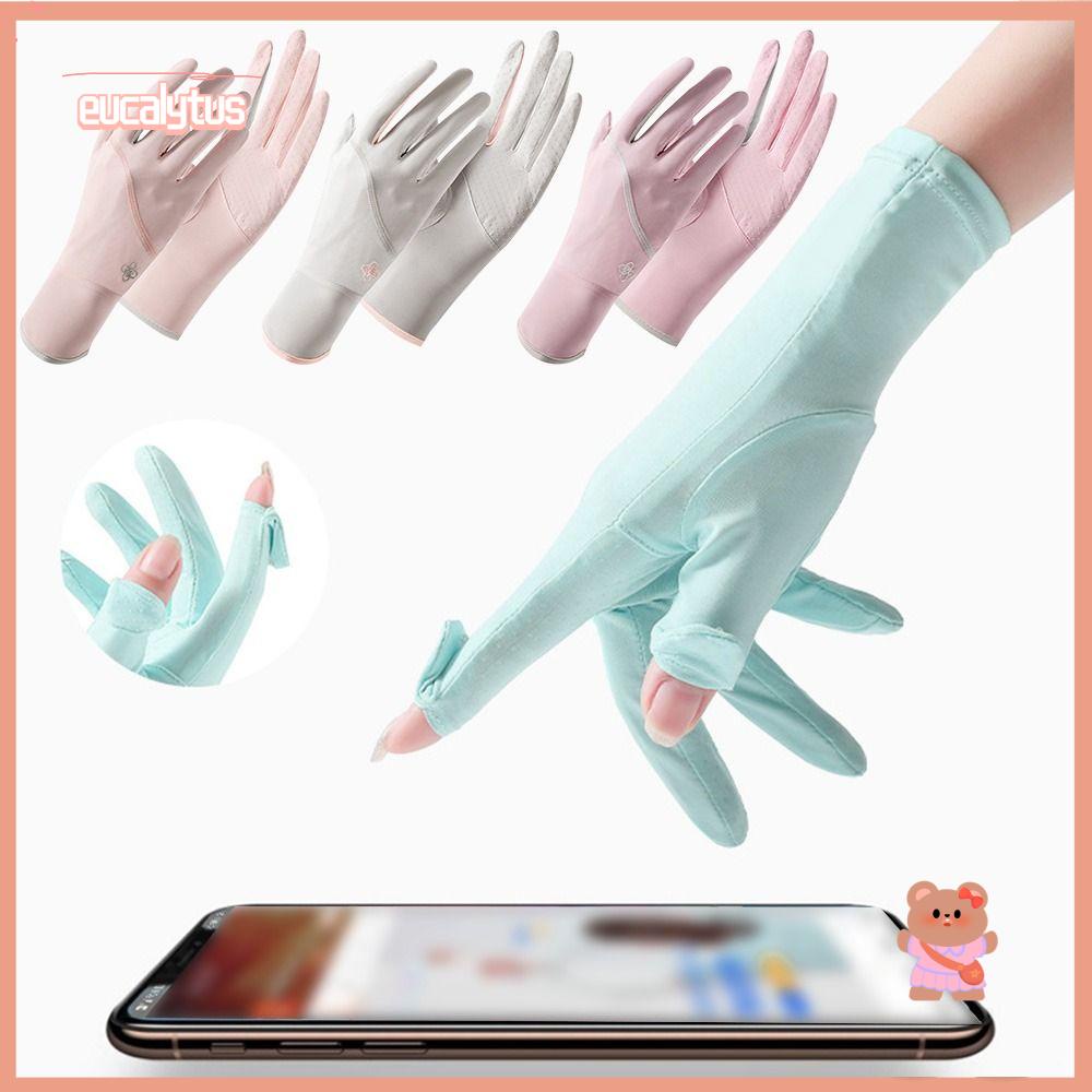 EUTUS Găng Tay Lụa Chống Trượt Chống Tia UV