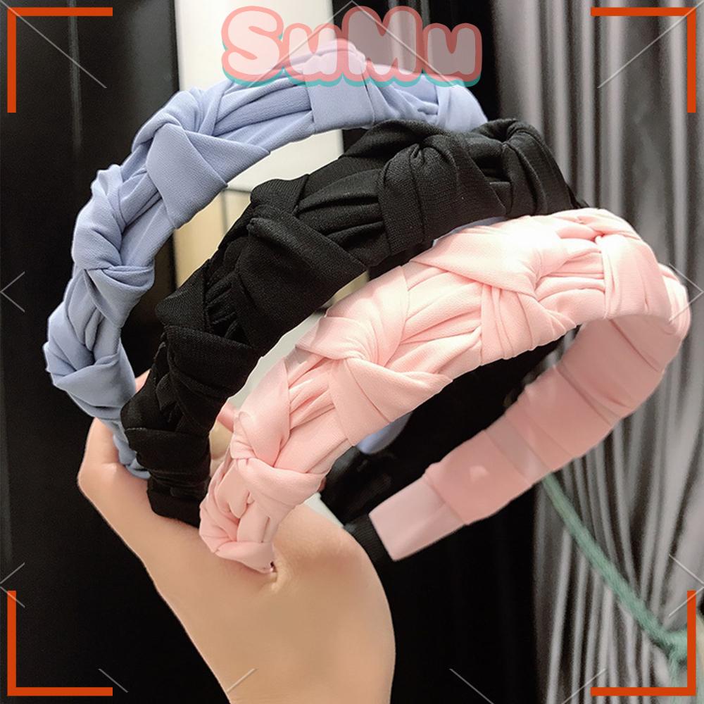 SUMU Kẹp Tóc Bản Rộng Màu Trơn Thời Trang Chất Lượng Cao