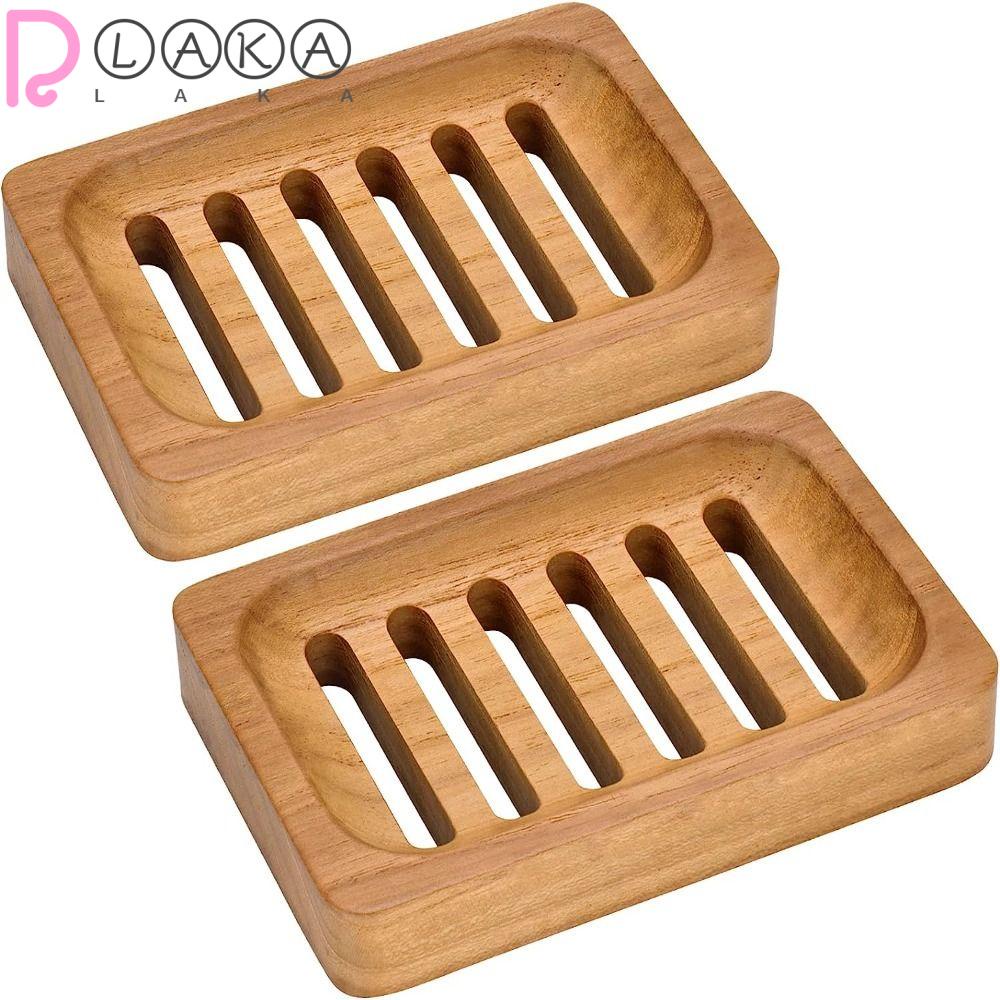 LAKAMIER Khay Gỗ Đựng Xà Phòng Chống Thấm Nước Tiện Dụng Cho Nhà Bếp / Phòng Tắm