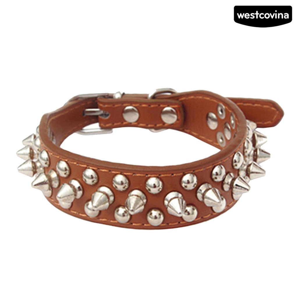 [COD]♞Vòng Cổ Đinh BằNg Da Cho Thú Cưng
