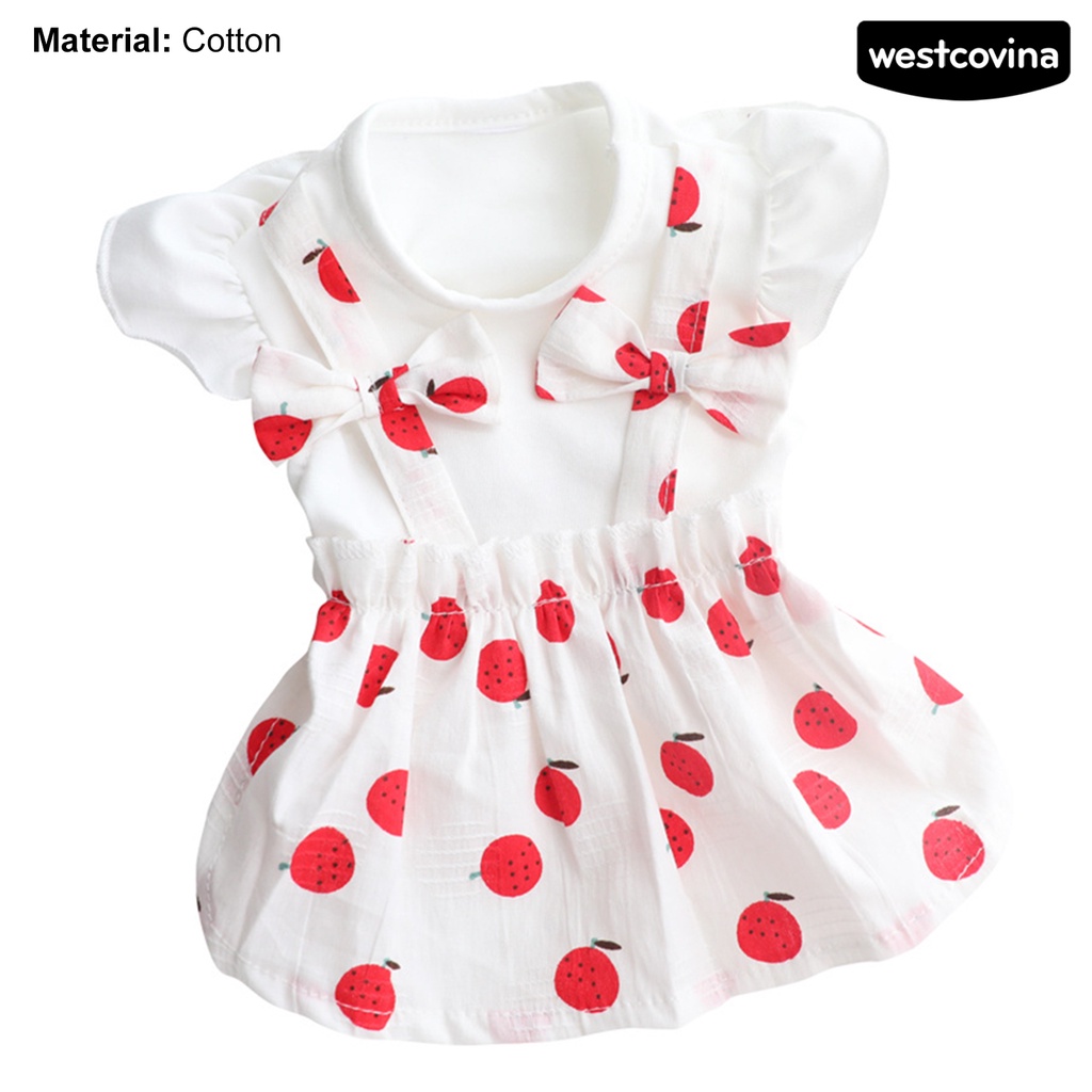 [COD]♞Đầm Không Tay In Họa Tiết Dâu Tây Tinh Tế Thời Trang Mùa Hè Cho Cún Cưng