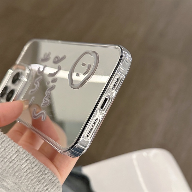 Ốp Điện Thoại Hình Mặt Cười Ba Trong Một iPhone 14 13 12 11 PROMAX XS XR XSMAX SE2020 6 7 8PLUS MINI 14promax 1311 / 12Pro