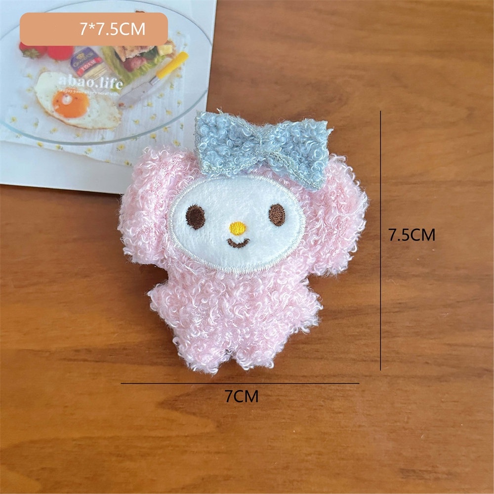 Ghim Cài Túi Xách / Khăn Choàng Hình Gấu / Thỏ / Melody Nhồi Bông Hoạt Hình Sanrio Đáng Yêu