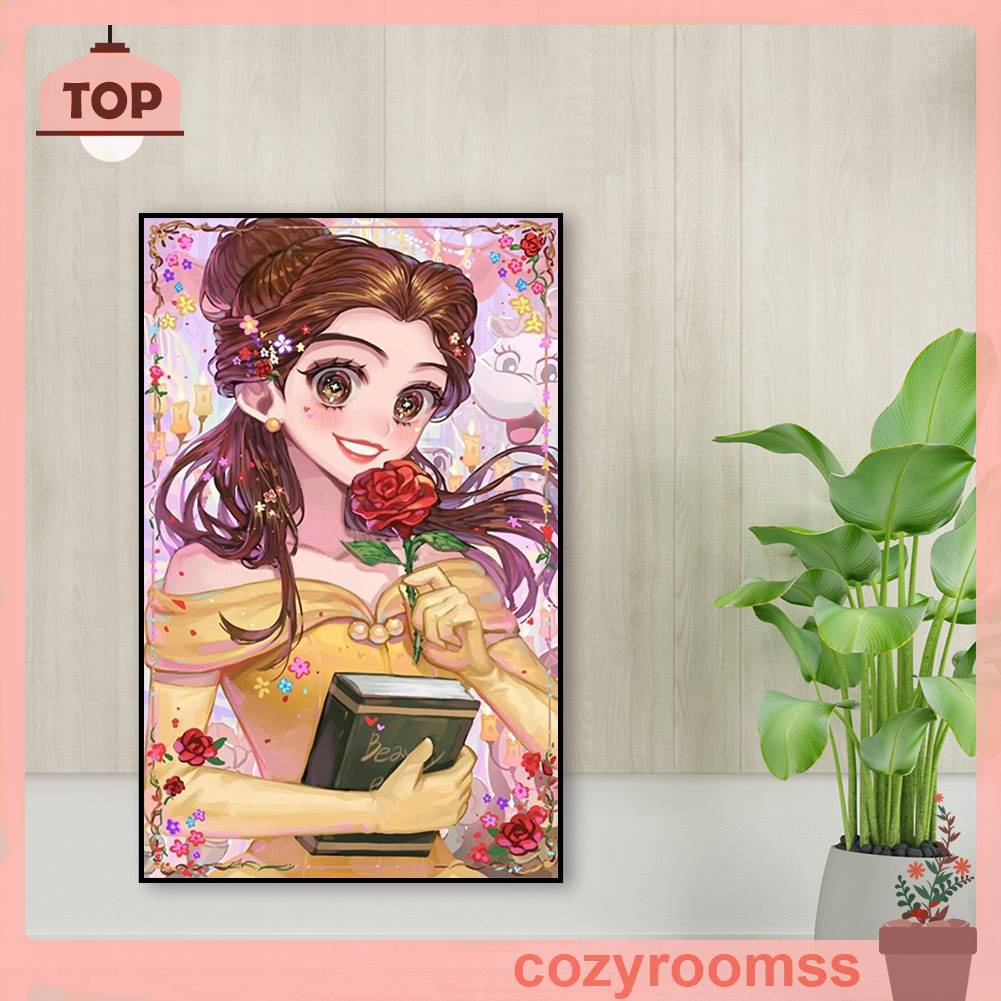 Tranh Đính Đá Kim Cương Toàn Bộ 5D DIY Hình Vẽ Công Chúa Anna