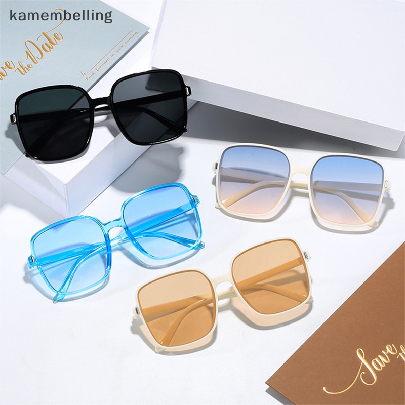 Kính Mát Gọng Vuông Chống Tia UV Màu Sắc Retro Thời Trang Cho Nữ