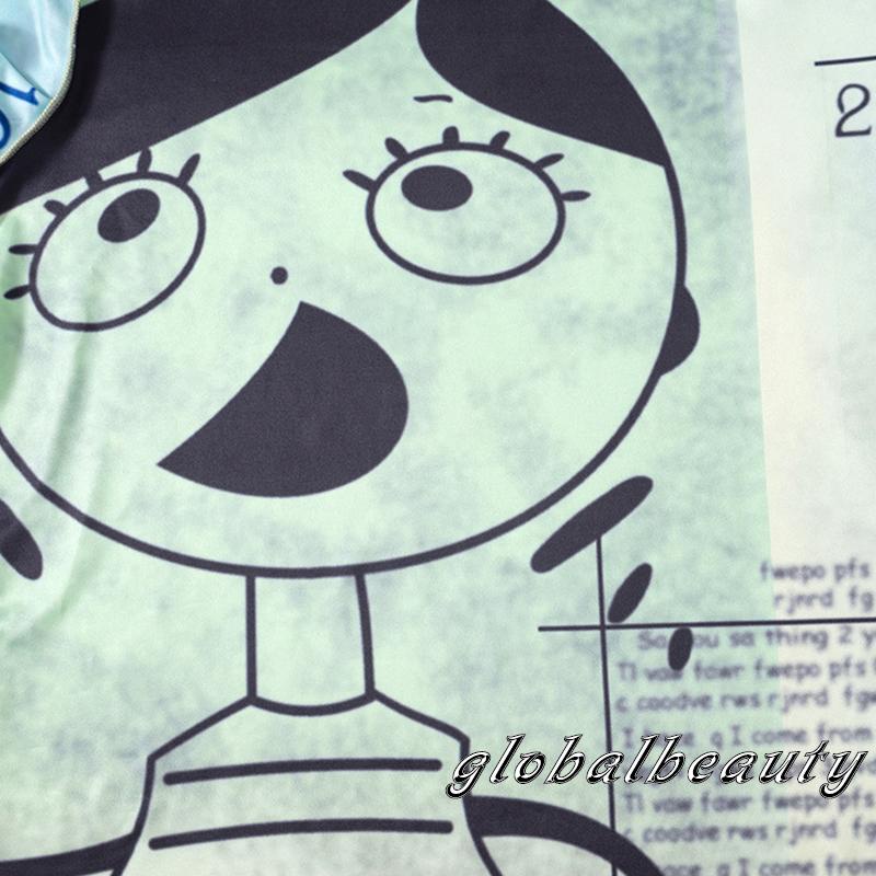 Áo Thun Tay Ngắn Cổ Tròn In Họa Tiết Nhân Vật Anime Thời Trang Mùa Hè Cho Nữ