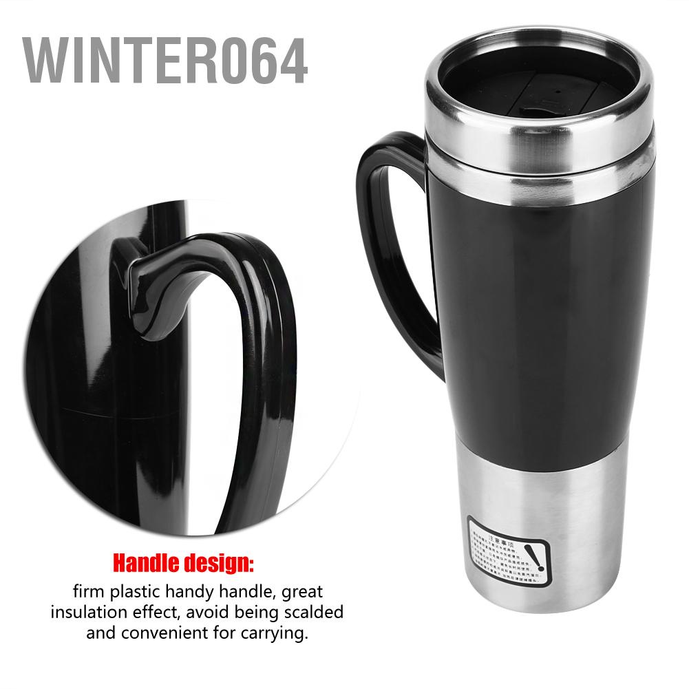 Winter064 Xe Ô Tô Điện Inox Làm Nóng Cốc Cà Phê Trà Tập Uống Đen Cho Du Lịch Mùa Đông