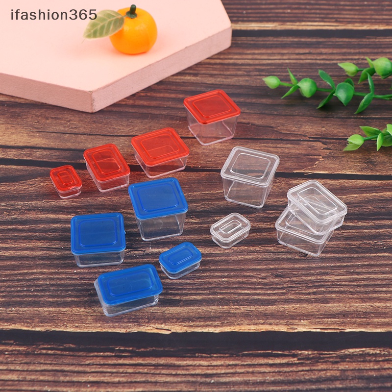 Set 4 Hộp Cơm Mini Tỉ Lệ 1 / 12 Dùng Trang Trí Nhà Búp Bê ifashion365