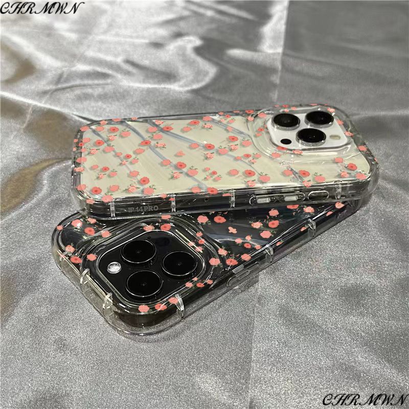 Ốp Điện Thoại Mềm Trong Suốt Họa Tiết Hoa Xinh Xắn Cho Iphone 1312 11 Xr 14Promax 8 / / 7Plus W9AN