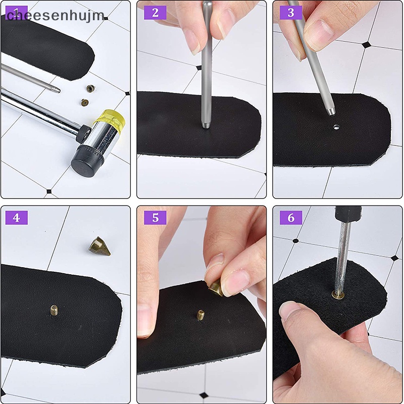 Set 50 / 100 Đinh Tán Màu Bạc Hình Nón Dùng Để Làm Đồ Thủ Công