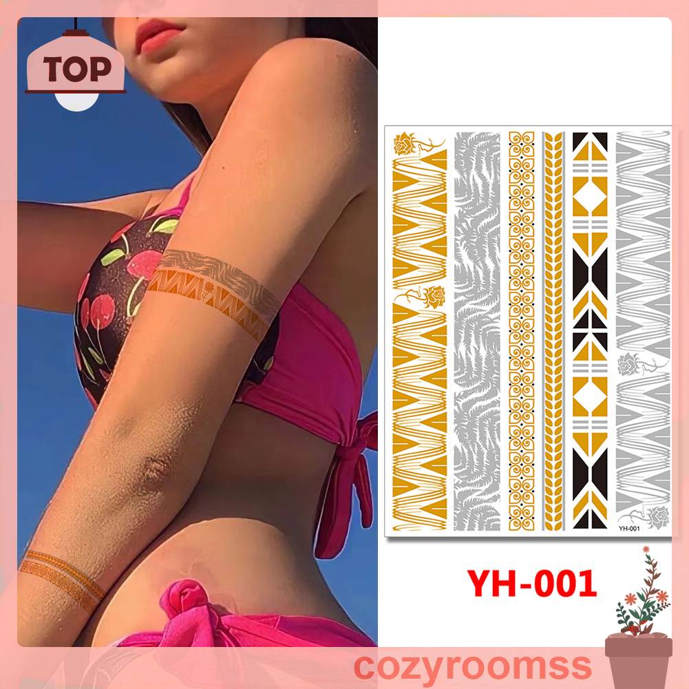 Hình Xăm Dán Kim Loại 3D Chống Nước Phong Cách Mỹ Cổ Điển Cho Nam Và Nữ