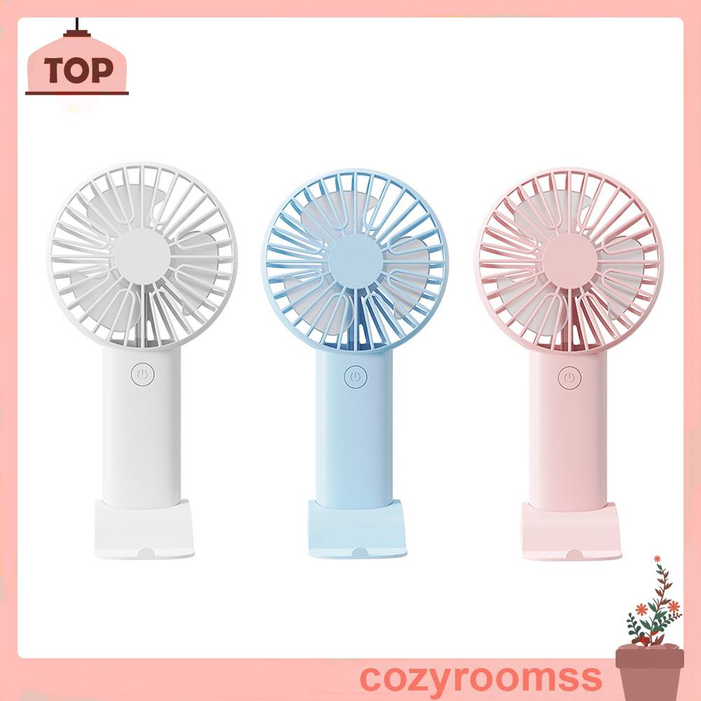 Quạt Mini Cầm Tay 3 Tốc Độ Kèm Sạc USB Tiện Dụng Chất Lượng Cao