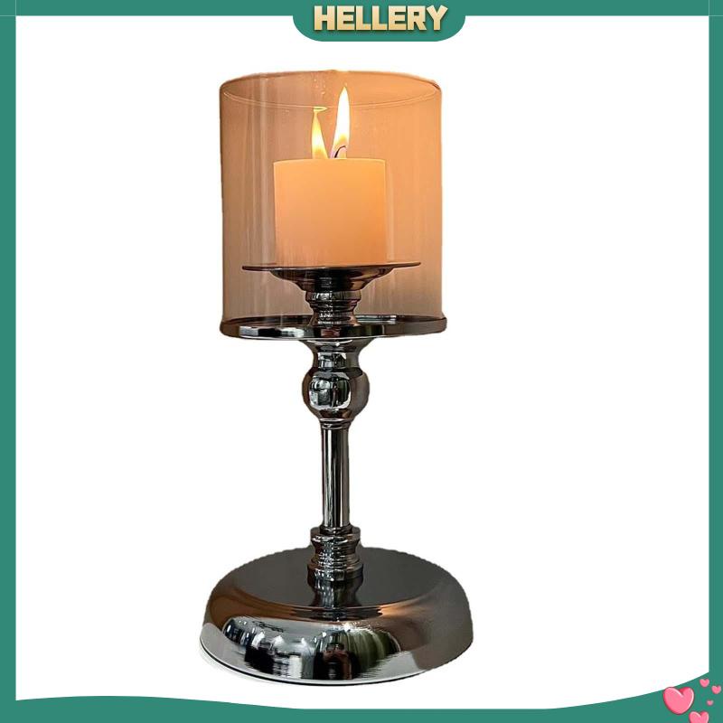 Giá Đỡ Đèn Cầy Bằng Thủy Tinh Và Đế Kim Loại Bền Hiện Đại