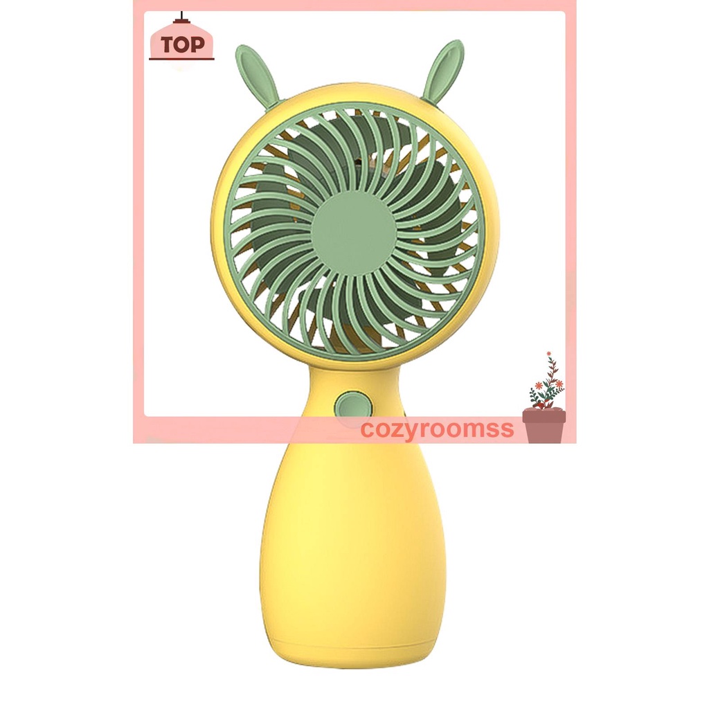 Quạt Làm Mát Mini Cầm Tay Họa Tiết Hoạt Hình Có Cổng Sạc USB Cho Văn Phòng /