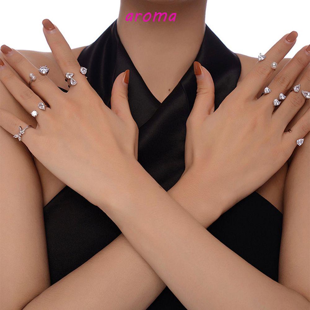 AROMA Nhẫn Hình Bướm Thiết Kế Đơn Giản Sang Trọng Thời Trang Cho Nữ