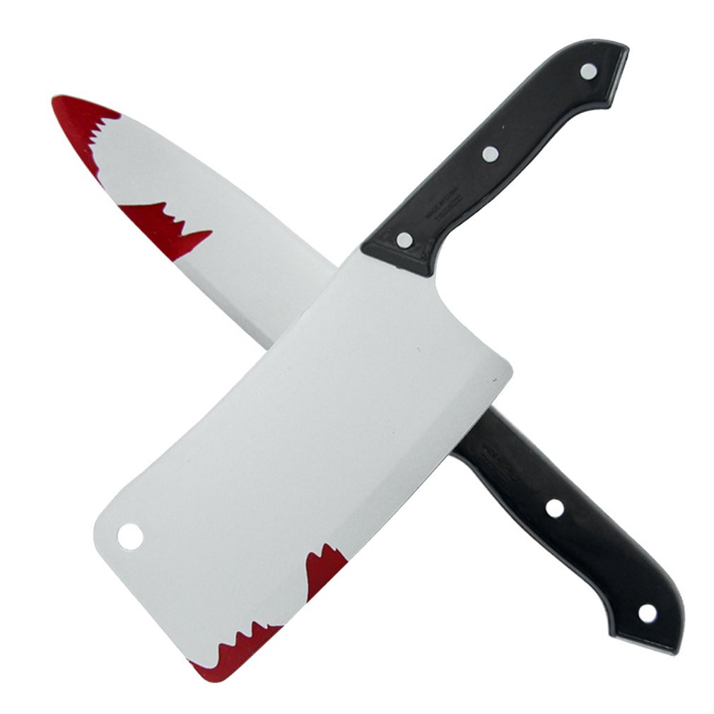 =Christmas=Plastic Bloody Knife Halloween Costume Party Game Performance Supplies Person