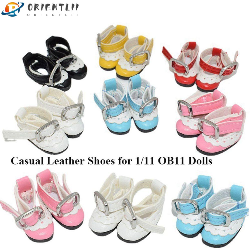 ORIENTLII Giày Bốt Da Bò Cho Búp Bê obitsu11GSCbody9OB11 Tỉ Lệ 1 / 8 OB11