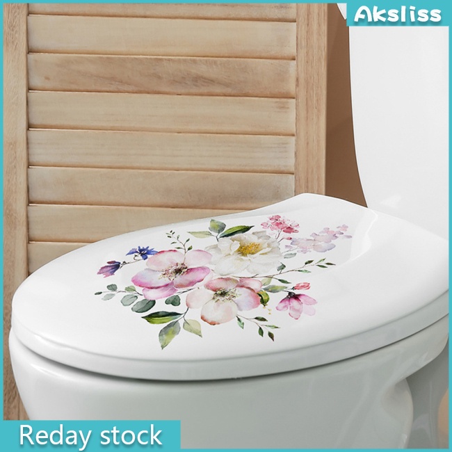Sticker Dán Toilet Họa Tiết Hoa Hiện Đại