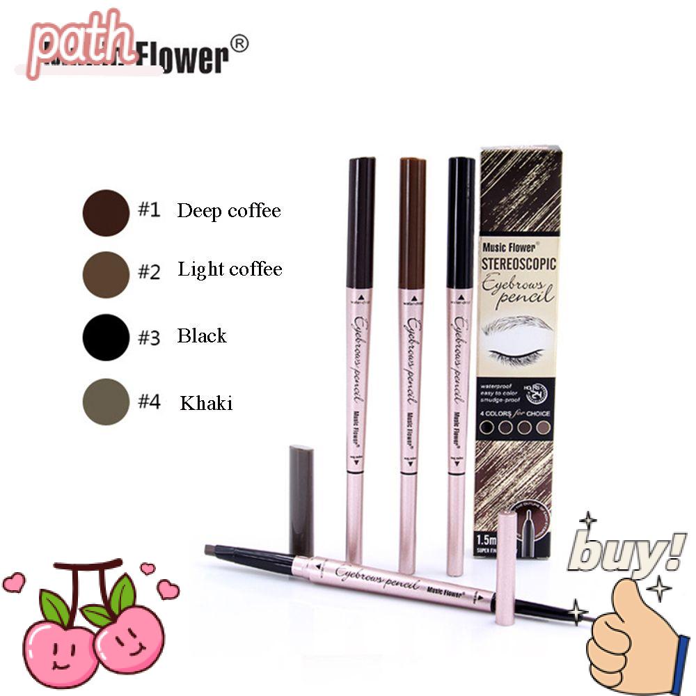 PATH Bút Kẻ Lông Mày Music Flower Thiết Kế Hai Đầu Chống Thấm Nước