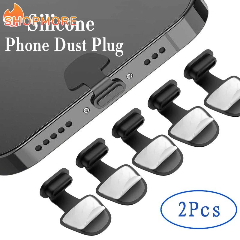 Bộ 2 Nút Bịt Cổng Sạc Type-C Chống Bụi &amp; Nước Bằng Silicon Cho IPhone
