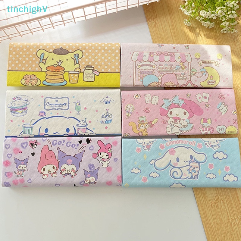 Hộp Đựng Mắt Kính Bằng Vải Gấp Gọn Họa Tiết Sanrio Kitty Melody Kuromi Cinnamoroll