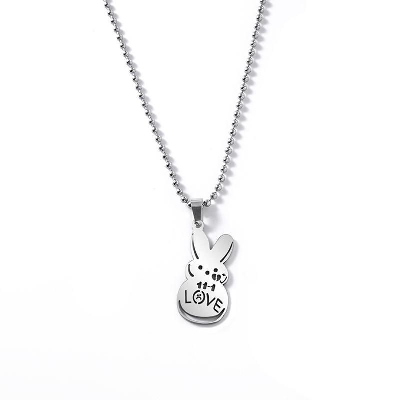 Ygt Vòng cổ Mặt Thỏ Ruffian Bằng Thép Không Gỉ Dễ Thương Dành Cho Nam Và Nữ