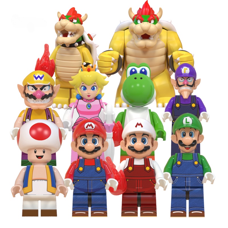 Mô Hình Đồ Chơi Nhân Vật Super Bros Mario Luigi Vao Valluigi Yoshi Kinopio Koopa Wario