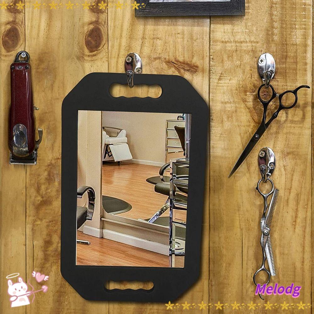 MELODG Gương Trang Điểm 2 Tay Cầm Bằng Xốp Chống Rơi Tiện Dụng Cho Salon